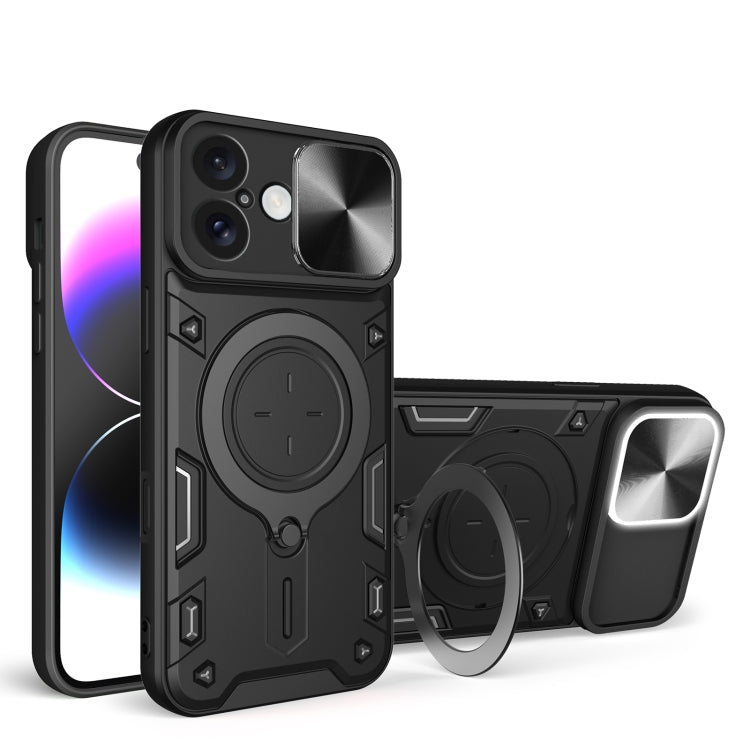 CD Texture Sliding Camshield Magnetic Holder Phone Case, For iPhone 16, For iPhone 15 Pro Max, For iPhone 15 Pro, For iPhone 15 Plus, For iPhone 15, For iPhone 14 Plus, For iPhone 14, For iPhone 14 Pro
