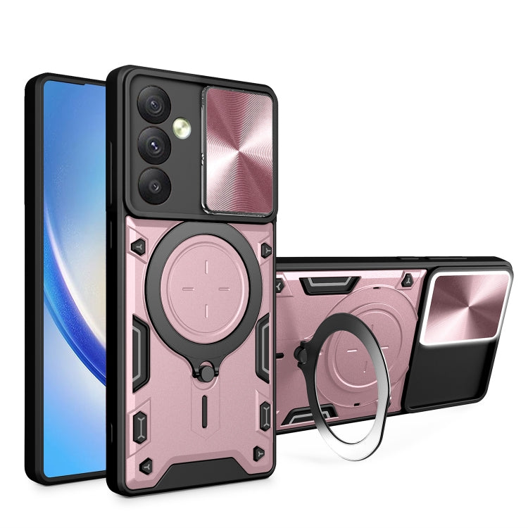 CD Texture Sliding Camshield Magnetic Holder Phone Case, For Samsung Galaxy S24 FE 5G, For Samsung Galaxy S24+ 5G, For Samsung Galaxy S24 5G, For Samsung Galaxy A24 4G, For Samsung Galaxy A23 5G, For Samsung Galaxy A34 5G, For Samsung Galaxy A54 5G    ...