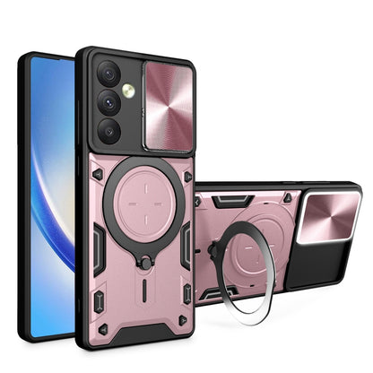 CD Texture Sliding Camshield Magnetic Holder Phone Case, For Samsung Galaxy S24 FE 5G, For Samsung Galaxy S24+ 5G, For Samsung Galaxy S24 5G, For Samsung Galaxy A24 4G, For Samsung Galaxy A23 5G, For Samsung Galaxy A34 5G, For Samsung Galaxy A54 5G    ...