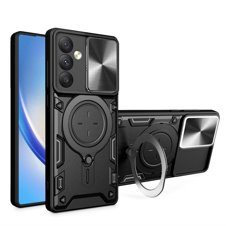 CD Texture Sliding Camshield Magnetic Holder Phone Case, For Samsung Galaxy S24 FE 5G, For Samsung Galaxy S24+ 5G, For Samsung Galaxy S24 5G, For Samsung Galaxy A24 4G, For Samsung Galaxy A23 5G, For Samsung Galaxy A34 5G, For Samsung Galaxy A54 5G    ...