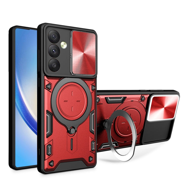 CD Texture Sliding Camshield Magnetic Holder Phone Case, For Samsung Galaxy S24 FE 5G, For Samsung Galaxy S24+ 5G, For Samsung Galaxy S24 5G, For Samsung Galaxy A24 4G, For Samsung Galaxy A23 5G, For Samsung Galaxy A34 5G, For Samsung Galaxy A54 5G    ...