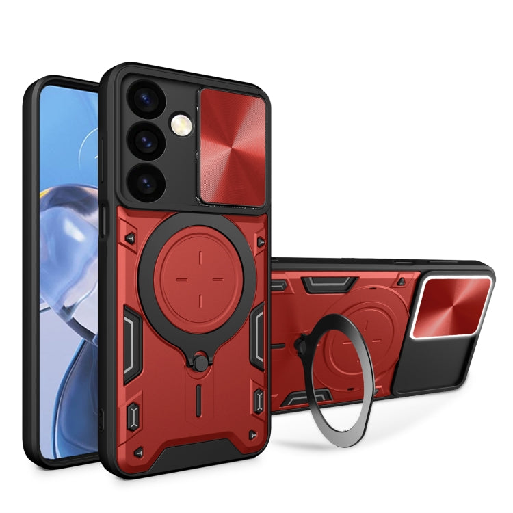CD Texture Sliding Camshield Magnetic Holder Phone Case, For Samsung Galaxy S24 FE 5G, For Samsung Galaxy S24+ 5G, For Samsung Galaxy S24 5G, For Samsung Galaxy A24 4G, For Samsung Galaxy A23 5G, For Samsung Galaxy A34 5G, For Samsung Galaxy A54 5G    ...