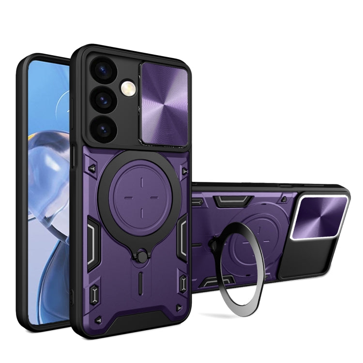 CD Texture Sliding Camshield Magnetic Holder Phone Case, For Samsung Galaxy S24 FE 5G, For Samsung Galaxy S24+ 5G, For Samsung Galaxy S24 5G, For Samsung Galaxy A24 4G, For Samsung Galaxy A23 5G, For Samsung Galaxy A34 5G, For Samsung Galaxy A54 5G    ...