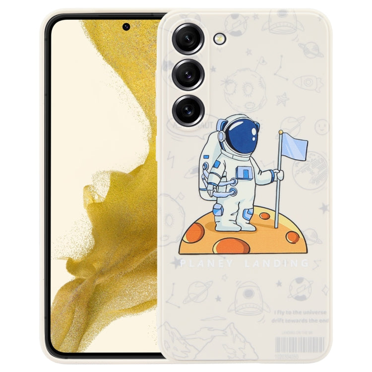 Astronaut Pattern Silicone Straight Edge Phone Case, For Samsung Galaxy A24, For Samsung Galaxy S21 Ultra 5G, For Samsung Galaxy S20, For Samsung Galaxy A14, For Samsung Galaxy A34 5G, For Samsung Galaxy S20+