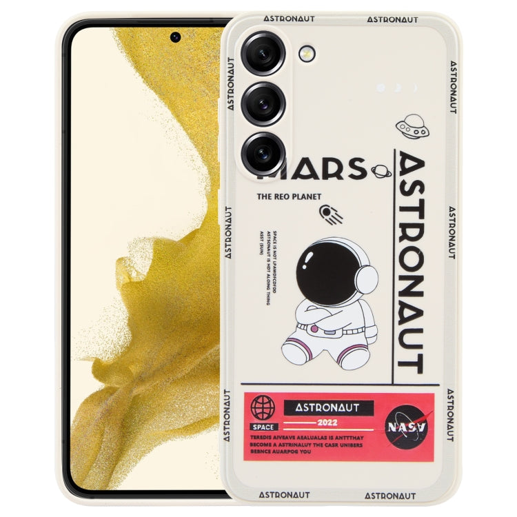 Astronaut Pattern Silicone Straight Edge Phone Case, For Samsung Galaxy S20 Ultra 5G, For Samsung Galaxy A54 5G, For Samsung Galaxy S20 FE, For Samsung Galaxy S10, For Samsung Galaxy S10+, For Samsung Galaxy A91