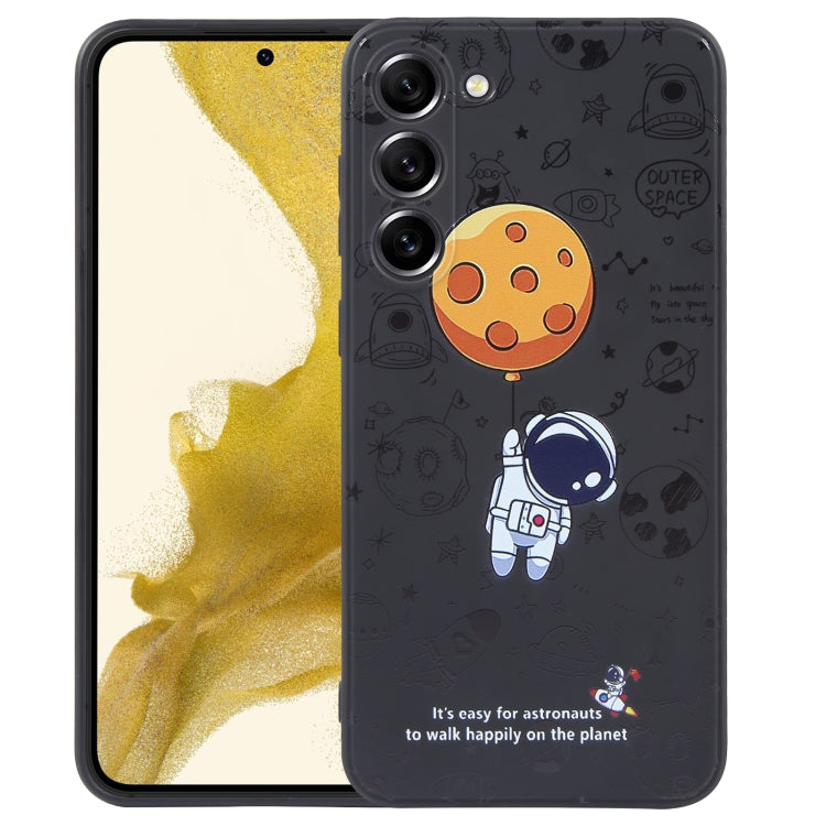 Astronaut Pattern Silicone Straight Edge Phone Case, For Samsung Galaxy A22 4G, For Samsung Galaxy A20 / A30, For Samsung Galaxy A13 5G / 4G, For Samsung Galaxy A12, For Samsung Galaxy A03s EU, For Samsung Galaxy A03 164mm