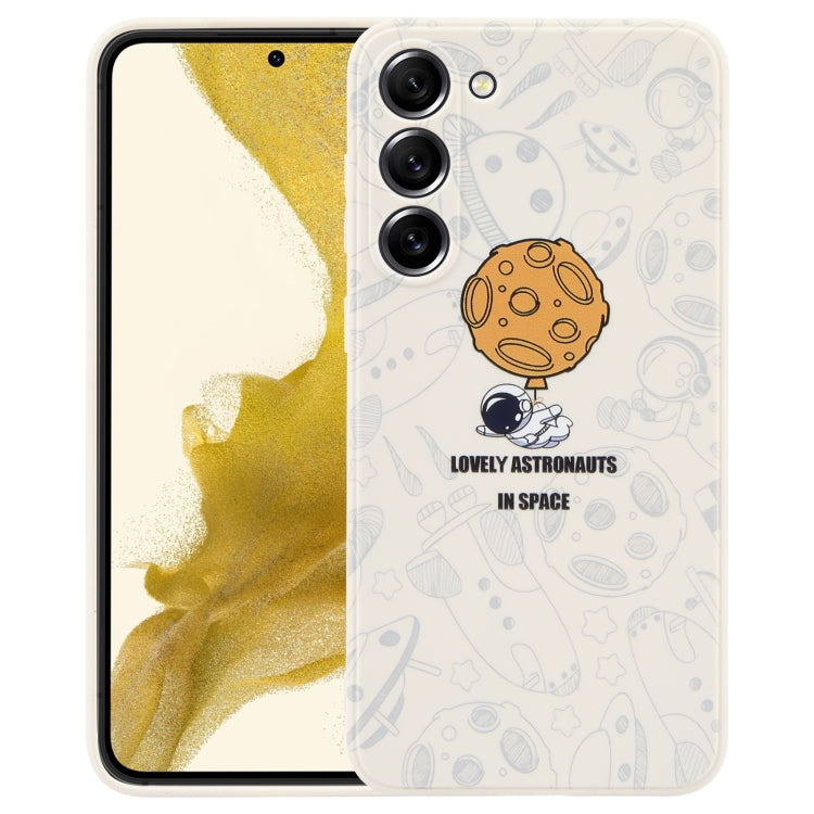 Astronaut Pattern Silicone Straight Edge Phone Case, For Samsung Galaxy A22 4G, For Samsung Galaxy A20 / A30, For Samsung Galaxy A13 5G / 4G, For Samsung Galaxy A12, For Samsung Galaxy A03s EU, For Samsung Galaxy A03 164mm