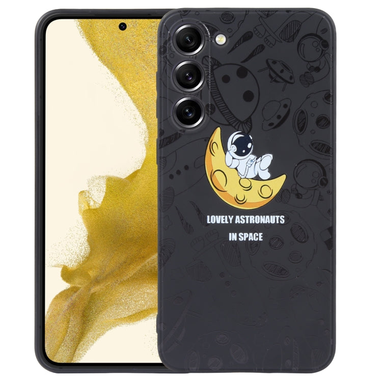 Astronaut Pattern Silicone Straight Edge Phone Case, For Samsung Galaxy A22 4G, For Samsung Galaxy A20 / A30, For Samsung Galaxy A13 5G / 4G, For Samsung Galaxy A12, For Samsung Galaxy A03s EU, For Samsung Galaxy A03 164mm