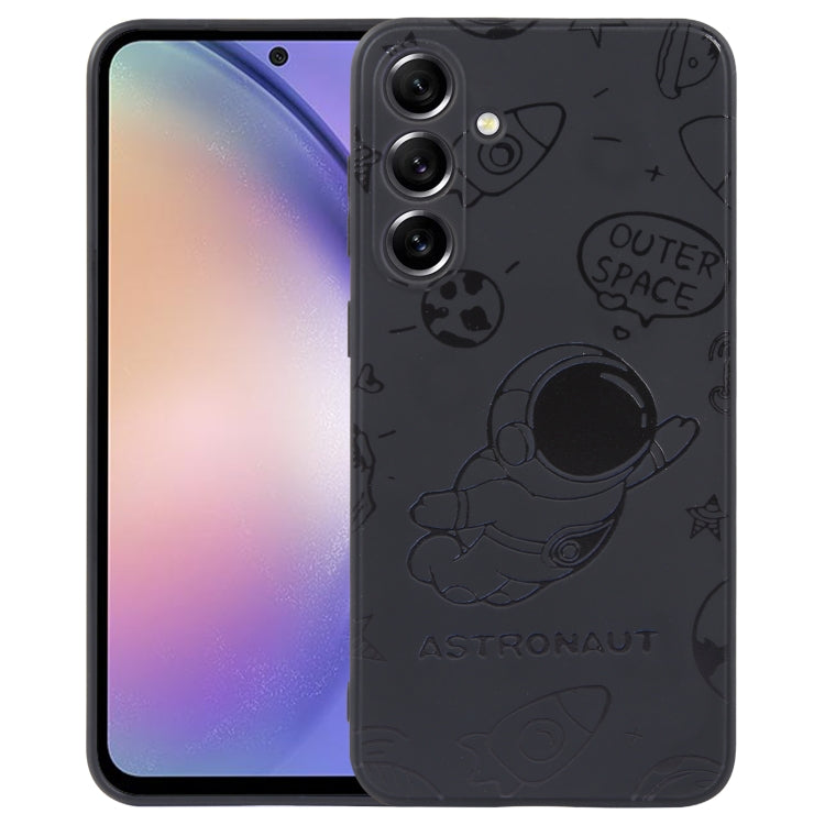 Astronaut Pattern Silicone Straight Edge Phone Case, For Samsung Galaxy S20 Ultra 5G, For Samsung Galaxy A54 5G, For Samsung Galaxy S20 FE, For Samsung Galaxy S10, For Samsung Galaxy S10+, For Samsung Galaxy A91