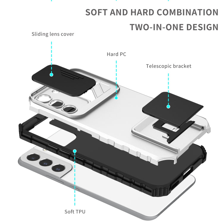 Stereoscopic Holder Sliding Camshield Phone Case, For Samsung Galaxy S22 5G, For Samsung Galaxy A52 5G, For Samsung Galaxy A05, For Samsung Galaxy A05s, For Samsung Galaxy A15 5G, For Samsung Galaxy S24 5G