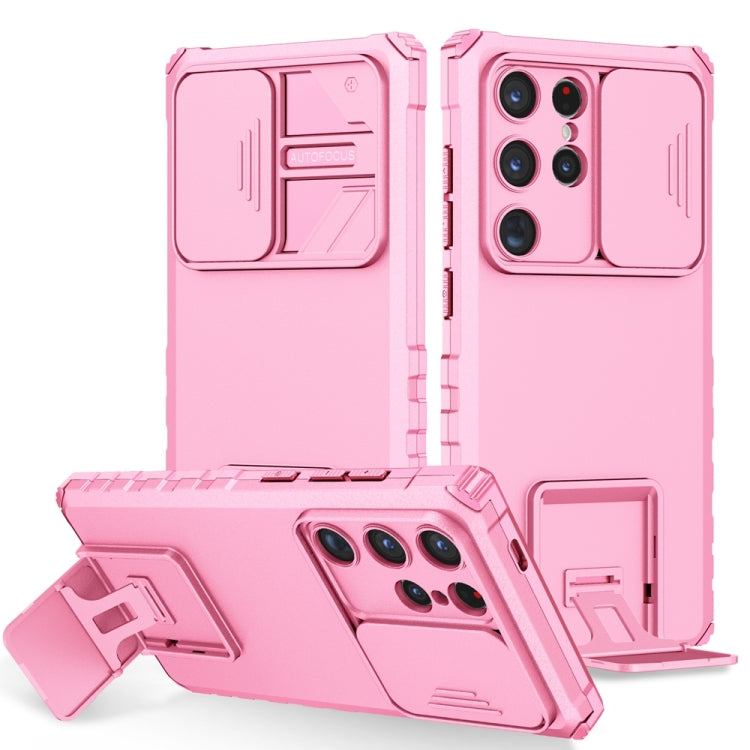 Stereoscopic Holder Sliding Camshield Phone Case, For Samsung Galaxy S24+ 5G, For Samsung Galaxy S24 Ultra 5G