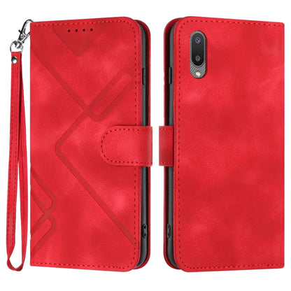 Line Pattern Skin Feel Leather Phone Case, For Samsung Galaxy A32 4G, For Samsung Galaxy A02 EU Version, For Samsung Galaxy A72 4G/5G, For Samsung Galaxy A52 4G/5G, For Samsung Galaxy S21 5G, For Samsung Galaxy S21+ 5G, For Samsung Galaxy S21 Ultra 5G ...
