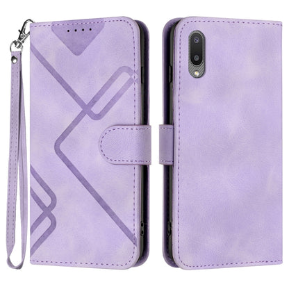 Line Pattern Skin Feel Leather Phone Case, For Samsung Galaxy A32 4G, For Samsung Galaxy A02 EU Version, For Samsung Galaxy A72 4G/5G, For Samsung Galaxy A52 4G/5G, For Samsung Galaxy S21 5G, For Samsung Galaxy S21+ 5G, For Samsung Galaxy S21 Ultra 5G ...