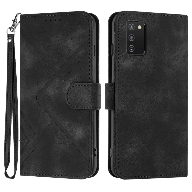 Line Pattern Skin Feel Leather Phone Case, For Samsung Galaxy A32 4G, For Samsung Galaxy A02 EU Version, For Samsung Galaxy A72 4G/5G, For Samsung Galaxy A52 4G/5G, For Samsung Galaxy S21 5G, For Samsung Galaxy S21+ 5G, For Samsung Galaxy S21 Ultra 5G ...
