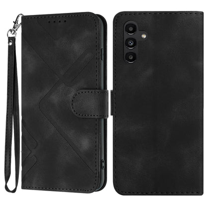 Line Pattern Skin Feel Leather Phone Case, For Samsung Galaxy S22 5G, For Samsung Galaxy A13 5G, For Samsung Galaxy Xcover 5, For Samsung Galaxy A03s 166mm, For Samsung Galaxy A41, For Samsung Galaxy A22 4G, For Samsung Galaxy A22 5G                   ...