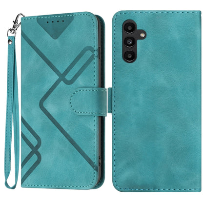Line Pattern Skin Feel Leather Phone Case, For Samsung Galaxy S22 5G, For Samsung Galaxy A13 5G, For Samsung Galaxy Xcover 5, For Samsung Galaxy A03s 166mm, For Samsung Galaxy A41, For Samsung Galaxy A22 4G, For Samsung Galaxy A22 5G                   ...