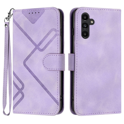 Line Pattern Skin Feel Leather Phone Case, For Samsung Galaxy S23+ 5G, For Samsung Galaxy S23 5G, For Samsung Galaxy A14 5G, For Samsung Galaxy M13 India / F13, For Samsung Galaxy S20 FE, For Samsung Galaxy Xcover6 Pro, For Samsung Galaxy M53 5G       ...
