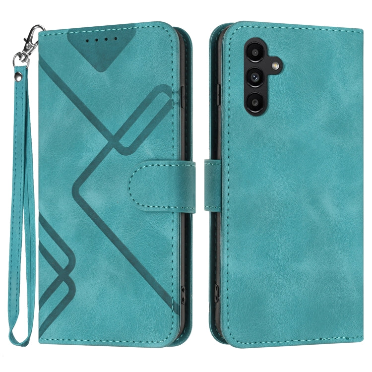 Line Pattern Skin Feel Leather Phone Case, For Samsung Galaxy S23+ 5G, For Samsung Galaxy S23 5G, For Samsung Galaxy A14 5G, For Samsung Galaxy M13 India / F13, For Samsung Galaxy S20 FE, For Samsung Galaxy Xcover6 Pro, For Samsung Galaxy M53 5G       ...