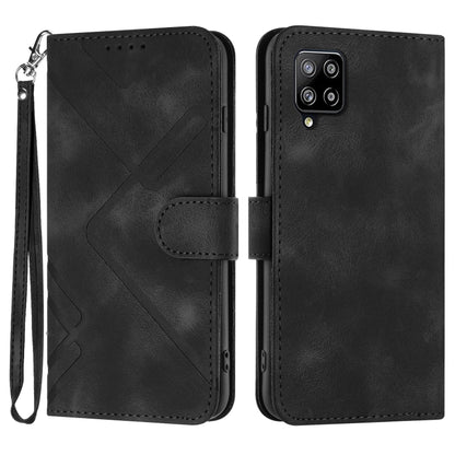 Line Pattern Skin Feel Leather Phone Case, For Samsung Galaxy S22 5G, For Samsung Galaxy A13 5G, For Samsung Galaxy Xcover 5, For Samsung Galaxy A03s 166mm, For Samsung Galaxy A41, For Samsung Galaxy A22 4G, For Samsung Galaxy A22 5G                   ...