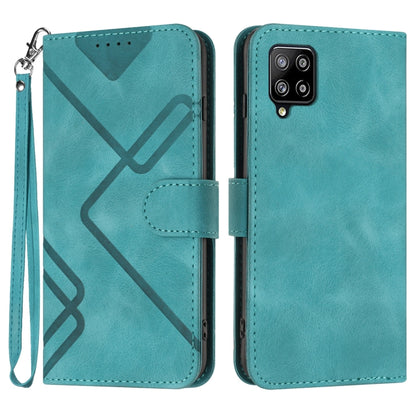 Line Pattern Skin Feel Leather Phone Case, For Samsung Galaxy S22 5G, For Samsung Galaxy A13 5G, For Samsung Galaxy Xcover 5, For Samsung Galaxy A03s 166mm, For Samsung Galaxy A41, For Samsung Galaxy A22 4G, For Samsung Galaxy A22 5G                   ...
