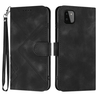Line Pattern Skin Feel Leather Phone Case, For Samsung Galaxy S22 5G, For Samsung Galaxy A13 5G, For Samsung Galaxy Xcover 5, For Samsung Galaxy A03s 166mm, For Samsung Galaxy A41, For Samsung Galaxy A22 4G, For Samsung Galaxy A22 5G                   ...