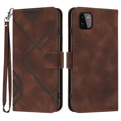 Line Pattern Skin Feel Leather Phone Case, For Samsung Galaxy S22 5G, For Samsung Galaxy A13 5G, For Samsung Galaxy Xcover 5, For Samsung Galaxy A03s 166mm, For Samsung Galaxy A41, For Samsung Galaxy A22 4G, For Samsung Galaxy A22 5G                   ...