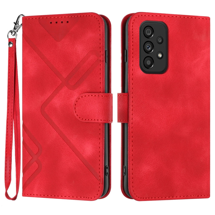 Line Pattern Skin Feel Leather Phone Case, For Samsung Galaxy S23+ 5G, For Samsung Galaxy S23 5G, For Samsung Galaxy A14 5G, For Samsung Galaxy M13 India / F13, For Samsung Galaxy S20 FE, For Samsung Galaxy Xcover6 Pro, For Samsung Galaxy M53 5G       ...