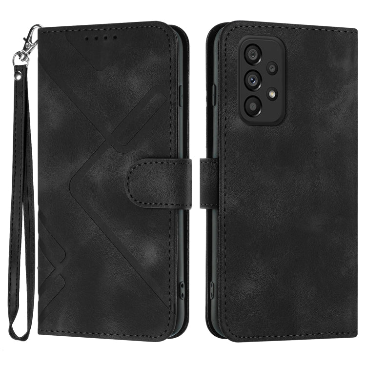 Line Pattern Skin Feel Leather Phone Case, For Samsung Galaxy S23+ 5G, For Samsung Galaxy S23 5G, For Samsung Galaxy A14 5G, For Samsung Galaxy M13 India / F13, For Samsung Galaxy S20 FE, For Samsung Galaxy Xcover6 Pro, For Samsung Galaxy M53 5G       ...