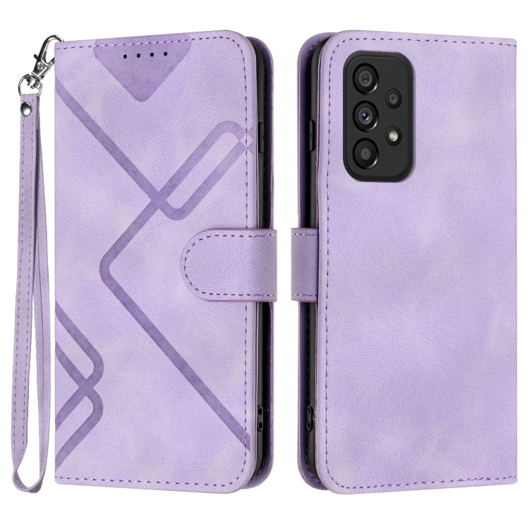 Line Pattern Skin Feel Leather Phone Case, For Samsung Galaxy S23+ 5G, For Samsung Galaxy S23 5G, For Samsung Galaxy A14 5G, For Samsung Galaxy M13 India / F13, For Samsung Galaxy S20 FE, For Samsung Galaxy Xcover6 Pro, For Samsung Galaxy M53 5G       ...