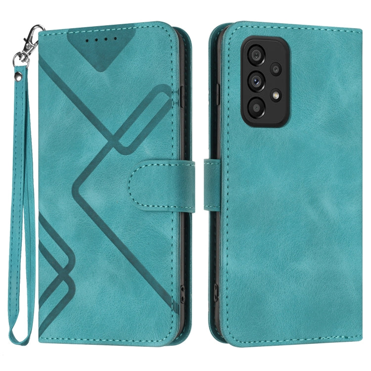 Line Pattern Skin Feel Leather Phone Case, For Samsung Galaxy S23+ 5G, For Samsung Galaxy S23 5G, For Samsung Galaxy A14 5G, For Samsung Galaxy M13 India / F13, For Samsung Galaxy S20 FE, For Samsung Galaxy Xcover6 Pro, For Samsung Galaxy M53 5G       ...