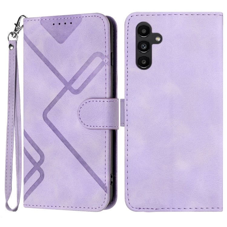 Line Pattern Skin Feel Leather Phone Case, For Samsung Galaxy A55, For Samsung Galaxy A35, For Samsung Galaxy A24 4G, For Samsung Galaxy A14 4G, For Samsung Galaxy A34 5G, For Samsung Galaxy A54 5G, For Samsung Galaxy A04e, For Samsung Galaxy S23 Ultra 5G