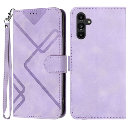 Line Pattern Skin Feel Leather Phone Case, For Samsung Galaxy A55, For Samsung Galaxy A35, For Samsung Galaxy A24 4G, For Samsung Galaxy A14 4G, For Samsung Galaxy A34 5G, For Samsung Galaxy A54 5G, For Samsung Galaxy A04e, For Samsung Galaxy S23 Ultra 5G