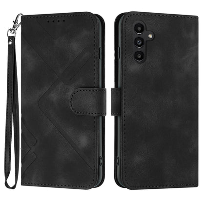 Line Pattern Skin Feel Leather Phone Case, For Samsung Galaxy A55, For Samsung Galaxy A35, For Samsung Galaxy A24 4G, For Samsung Galaxy A14 4G, For Samsung Galaxy A34 5G, For Samsung Galaxy A54 5G, For Samsung Galaxy A04e, For Samsung Galaxy S23 Ultra 5G