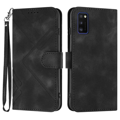 Line Pattern Skin Feel Leather Phone Case, For Samsung Galaxy S22 5G, For Samsung Galaxy A13 5G, For Samsung Galaxy Xcover 5, For Samsung Galaxy A03s 166mm, For Samsung Galaxy A41, For Samsung Galaxy A22 4G, For Samsung Galaxy A22 5G                   ...