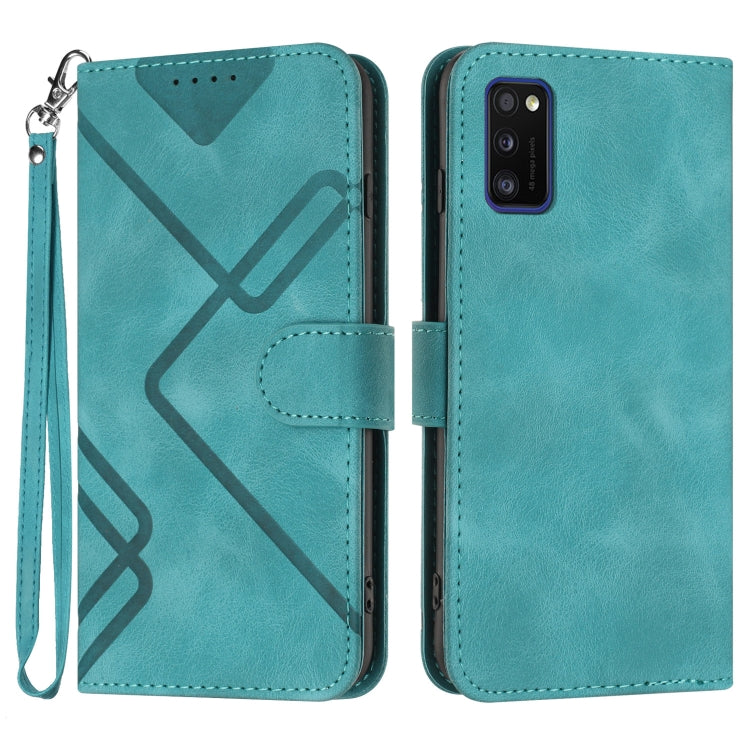 Line Pattern Skin Feel Leather Phone Case, For Samsung Galaxy S22 5G, For Samsung Galaxy A13 5G, For Samsung Galaxy Xcover 5, For Samsung Galaxy A03s 166mm, For Samsung Galaxy A41, For Samsung Galaxy A22 4G, For Samsung Galaxy A22 5G                   ...