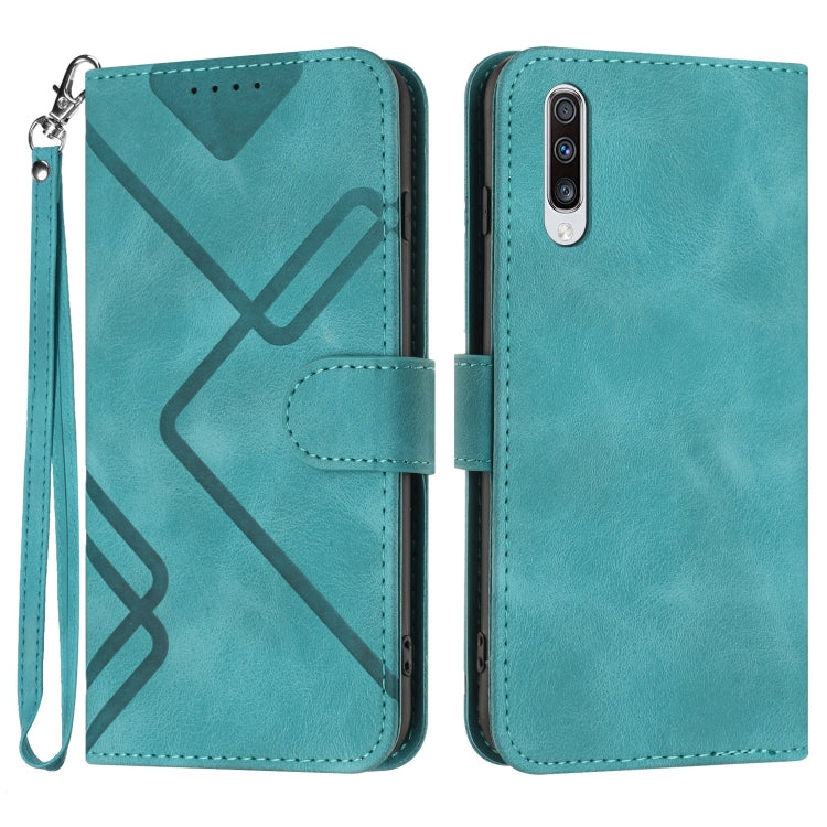 Line Pattern Skin Feel Leather Phone Case, For Samsung Galaxy A11 EU Version, For Samsung Galaxy S20, For Samsung Galaxy S20+, For Samsung Galaxy A21 EU Version, For Samsung Galaxy A71 4G, For Samsung Galaxy A51 4G, For Samsung Galaxy A50 / A50s       ...