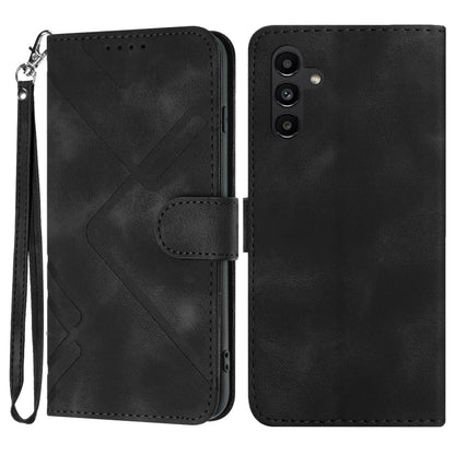 Line Pattern Skin Feel Leather Phone Case, For Samsung Galaxy A55, For Samsung Galaxy A35, For Samsung Galaxy A24 4G, For Samsung Galaxy A14 4G, For Samsung Galaxy A34 5G, For Samsung Galaxy A54 5G, For Samsung Galaxy A04e, For Samsung Galaxy S23 Ultra 5G