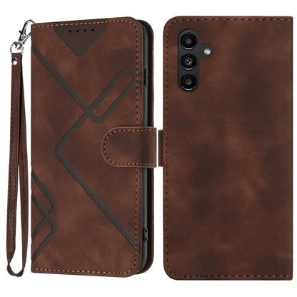 Line Pattern Skin Feel Leather Phone Case, For Samsung Galaxy A55, For Samsung Galaxy A35, For Samsung Galaxy A24 4G, For Samsung Galaxy A14 4G, For Samsung Galaxy A34 5G, For Samsung Galaxy A54 5G, For Samsung Galaxy A04e, For Samsung Galaxy S23 Ultra 5G