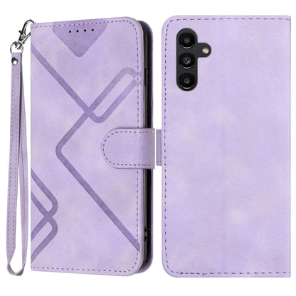 Line Pattern Skin Feel Leather Phone Case, For Samsung Galaxy A55, For Samsung Galaxy A35, For Samsung Galaxy A24 4G, For Samsung Galaxy A14 4G, For Samsung Galaxy A34 5G, For Samsung Galaxy A54 5G, For Samsung Galaxy A04e, For Samsung Galaxy S23 Ultra 5G