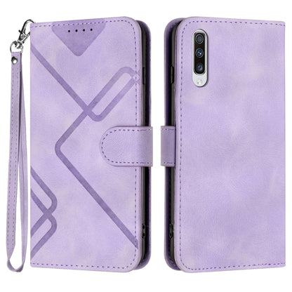 Line Pattern Skin Feel Leather Phone Case, For Samsung Galaxy A20s, For Samsung Galaxy Note10+, For Samsung Galaxy A20e / A10e, For Samsung Galaxy A70, For Samsung Galaxy A40, For Samsung Galaxy A10 / M10, For Samsung Galaxy A20 / A30                  ...