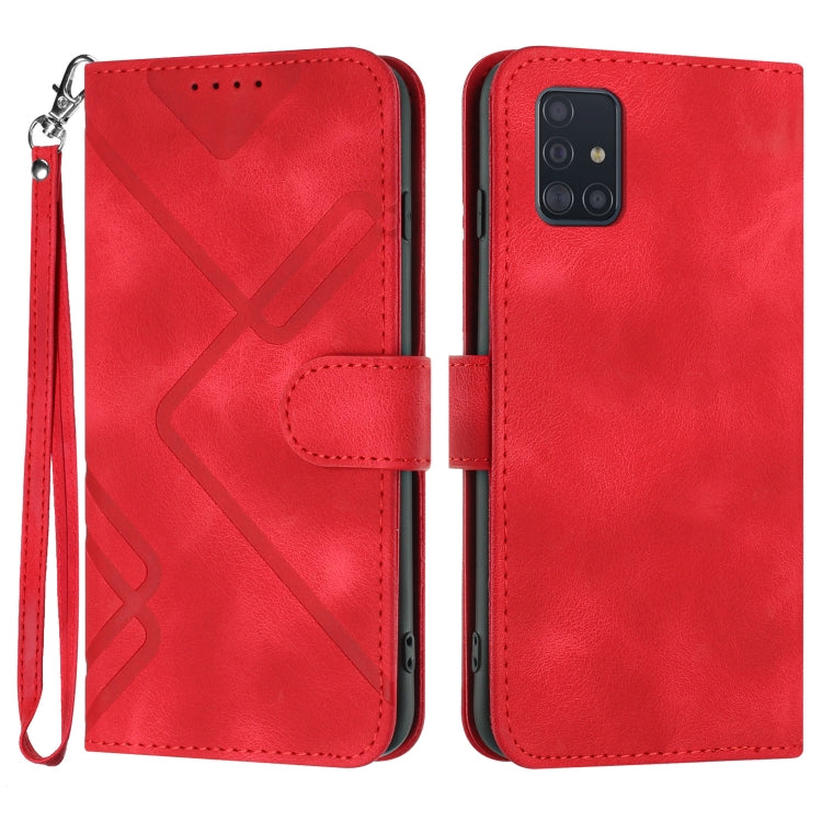 Line Pattern Skin Feel Leather Phone Case, For Samsung Galaxy A11 EU Version, For Samsung Galaxy S20, For Samsung Galaxy S20+, For Samsung Galaxy A21 EU Version, For Samsung Galaxy A71 4G, For Samsung Galaxy A51 4G, For Samsung Galaxy A50 / A50s       ...