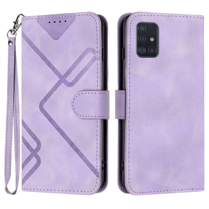 Line Pattern Skin Feel Leather Phone Case, For Samsung Galaxy A11 EU Version, For Samsung Galaxy S20, For Samsung Galaxy S20+, For Samsung Galaxy A21 EU Version, For Samsung Galaxy A71 4G, For Samsung Galaxy A51 4G, For Samsung Galaxy A50 / A50s       ...