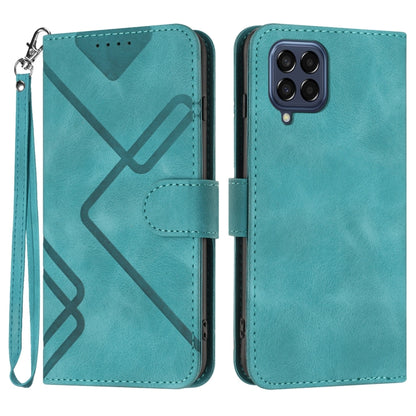 Line Pattern Skin Feel Leather Phone Case, For Samsung Galaxy S23+ 5G, For Samsung Galaxy S23 5G, For Samsung Galaxy A14 5G, For Samsung Galaxy M13 India / F13, For Samsung Galaxy S20 FE, For Samsung Galaxy Xcover6 Pro, For Samsung Galaxy M53 5G       ...