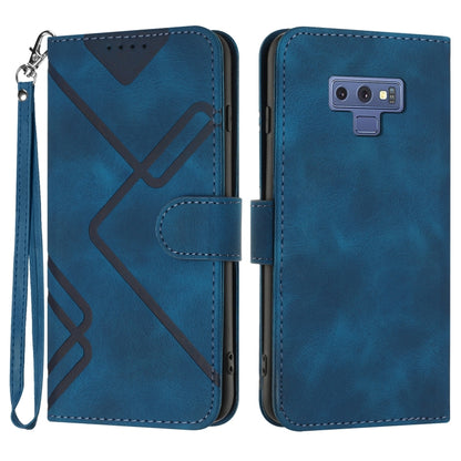 Line Pattern Skin Feel Leather Phone Case, For Samsung Galaxy S10+, For Samsung Galaxy S10, For Samsung Galaxy Note9, For Samsung Galaxy A6 2018, For Samsung Galaxy S9+, For Samsung Galaxy S9, For Samsung Galaxy A8 2018