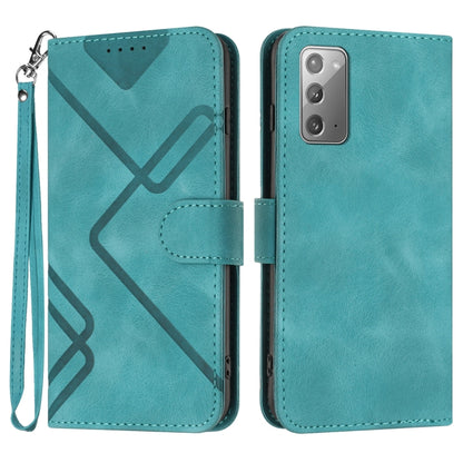 Line Pattern Skin Feel Leather Phone Case, For Samsung Galaxy A12, For Samsung Galaxy Note20 Ultra, For Samsung Galaxy Note20, For Samsung Galaxy A01 / M01, For Samsung Galaxy A21s, For Samsung Galaxy A51 5G, For Samsung Galaxy A71 5G                  ...