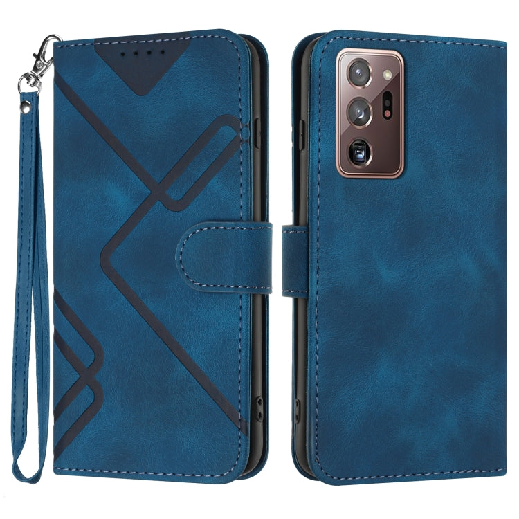 Line Pattern Skin Feel Leather Phone Case, For Samsung Galaxy A12, For Samsung Galaxy Note20 Ultra, For Samsung Galaxy Note20, For Samsung Galaxy A01 / M01, For Samsung Galaxy A21s, For Samsung Galaxy A51 5G, For Samsung Galaxy A71 5G                  ...