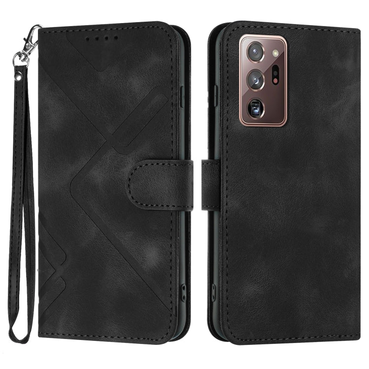 Line Pattern Skin Feel Leather Phone Case, For Samsung Galaxy A12, For Samsung Galaxy Note20 Ultra, For Samsung Galaxy Note20, For Samsung Galaxy A01 / M01, For Samsung Galaxy A21s, For Samsung Galaxy A51 5G, For Samsung Galaxy A71 5G                  ...