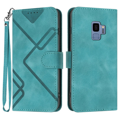 Line Pattern Skin Feel Leather Phone Case, For Samsung Galaxy S10+, For Samsung Galaxy S10, For Samsung Galaxy Note9, For Samsung Galaxy A6 2018, For Samsung Galaxy S9+, For Samsung Galaxy S9, For Samsung Galaxy A8 2018
