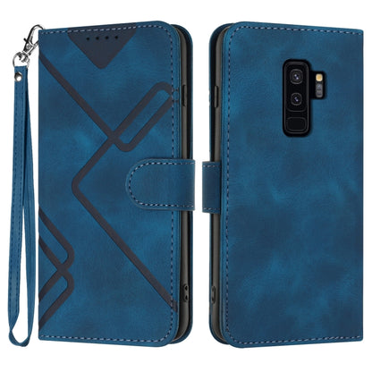 Line Pattern Skin Feel Leather Phone Case, For Samsung Galaxy S10+, For Samsung Galaxy S10, For Samsung Galaxy Note9, For Samsung Galaxy A6 2018, For Samsung Galaxy S9+, For Samsung Galaxy S9, For Samsung Galaxy A8 2018