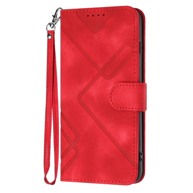 Line Pattern Skin Feel Leather Phone Case, For Samsung Galaxy S10+, For Samsung Galaxy S10, For Samsung Galaxy Note9, For Samsung Galaxy A6 2018, For Samsung Galaxy S9+, For Samsung Galaxy S9, For Samsung Galaxy A8 2018
